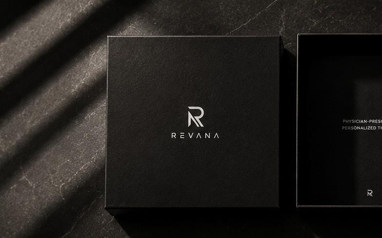 Revana packaging — box and insert card